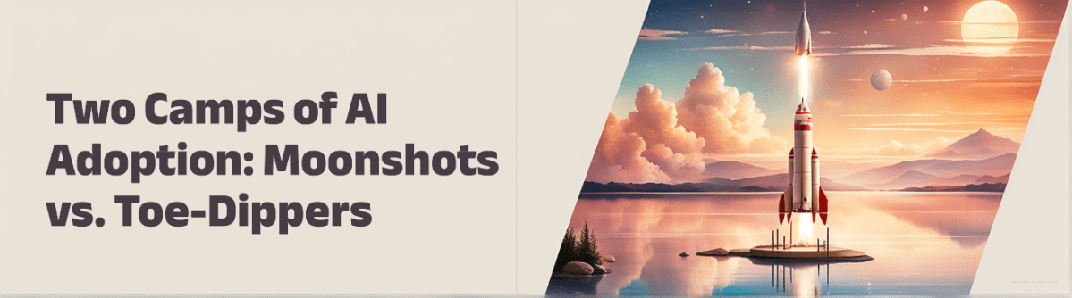 Two Camps of AI Adoption: Moonshots vs.&nbsp;Toe-Dippers